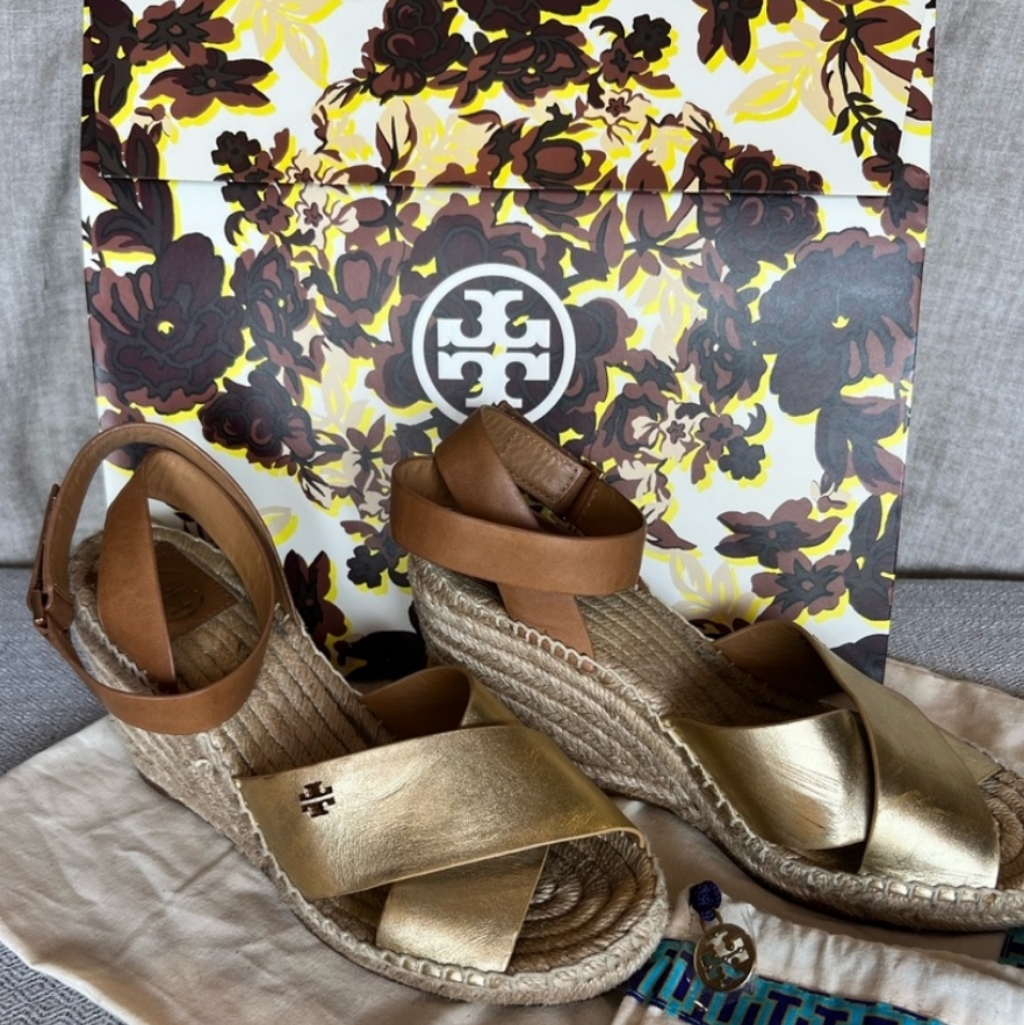 Tory Burch Leather Wedge